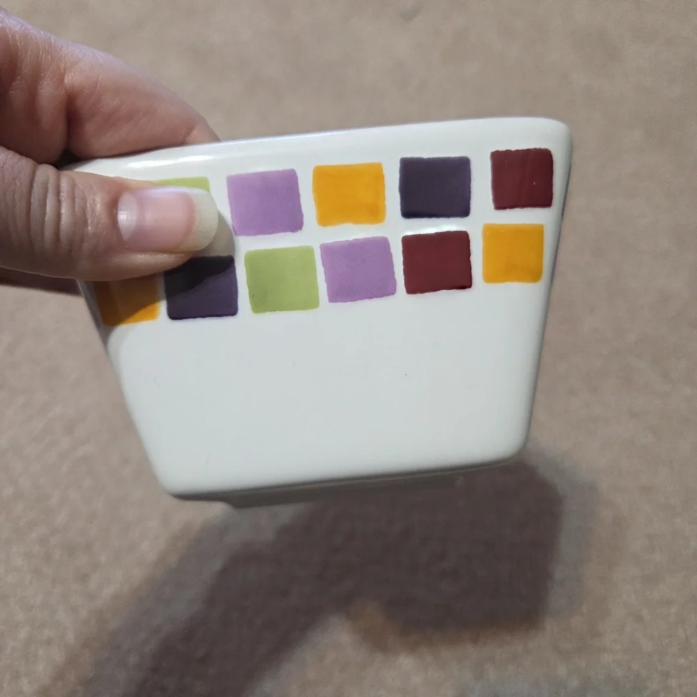 Pampered‎ Chef Simple Additions Mosaic Tile small square bowl Kitchen Dining